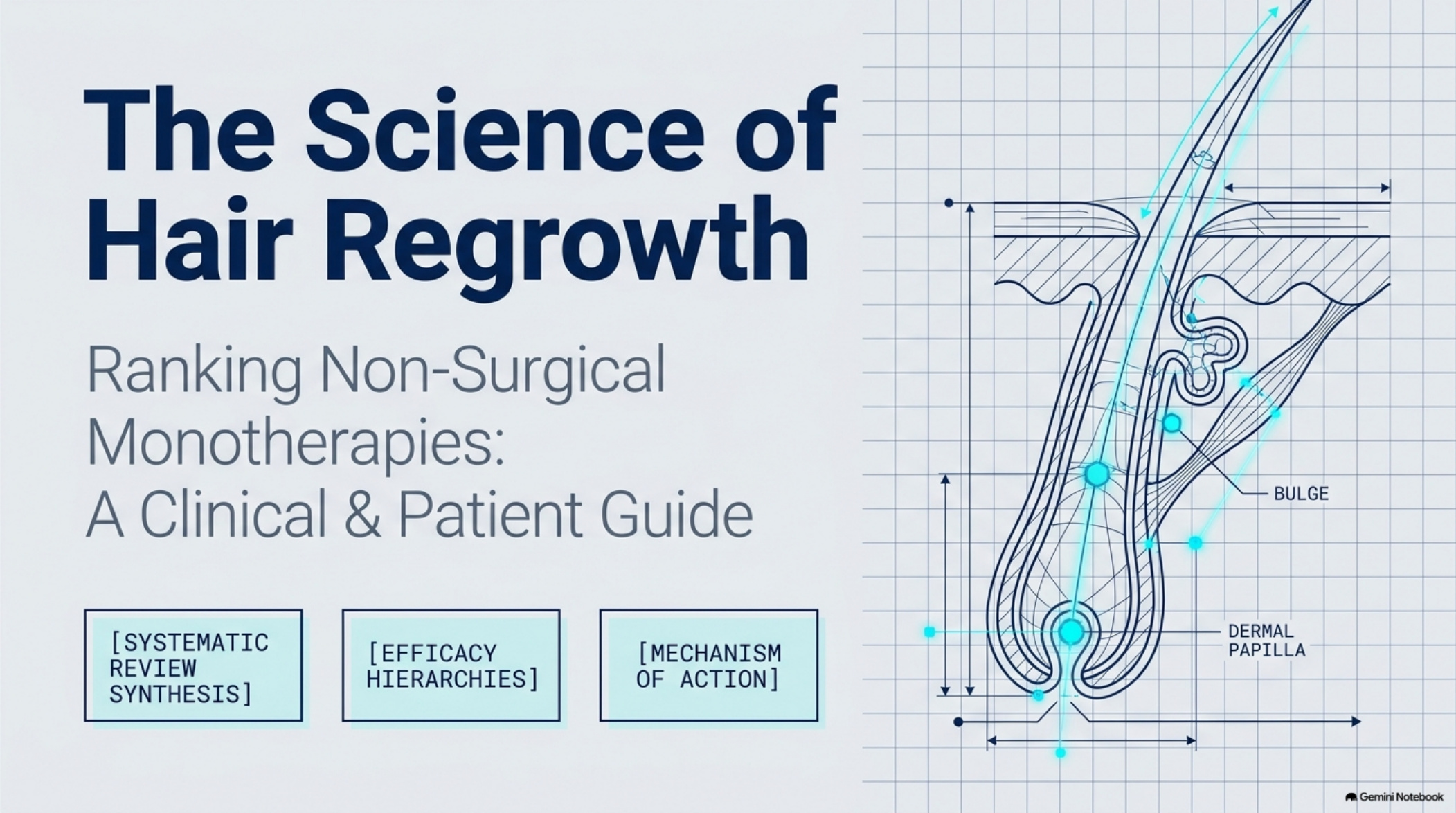 The Science of Hair Regrowth — clinical hierarchy of non-surgical monotherapies